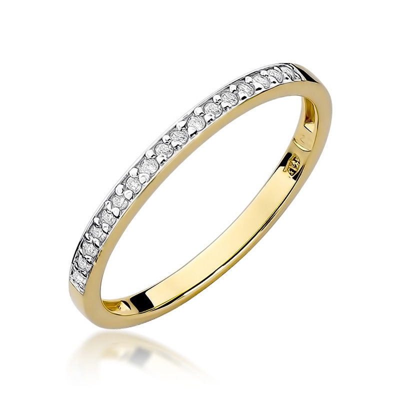NUBIS® Zlatý prsten s diamanty - velikost 50 - W-306GW-50