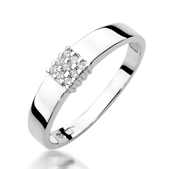 NUBIS® Zlatý prsten s diamanty - velikost 54 - W-417W-54