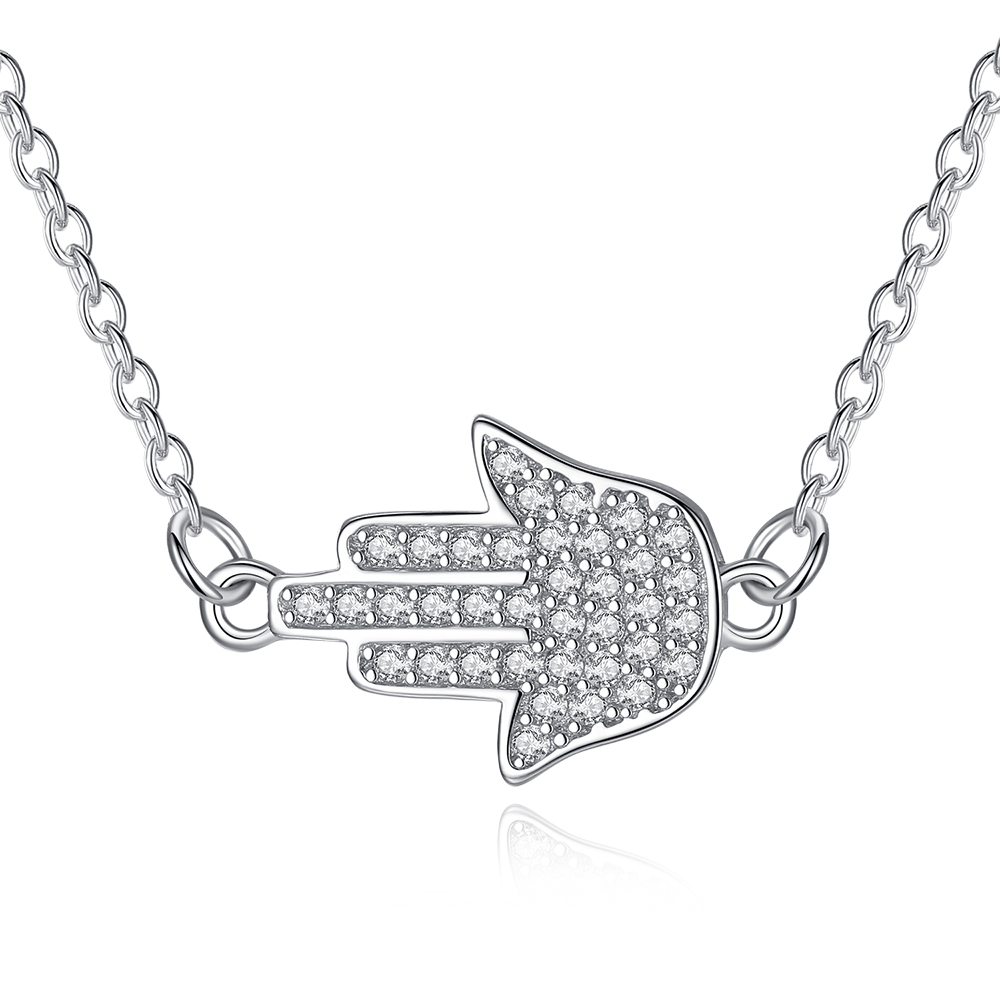 NUBIS® Stříbrný náhrdelník Hamsa - NB-2007