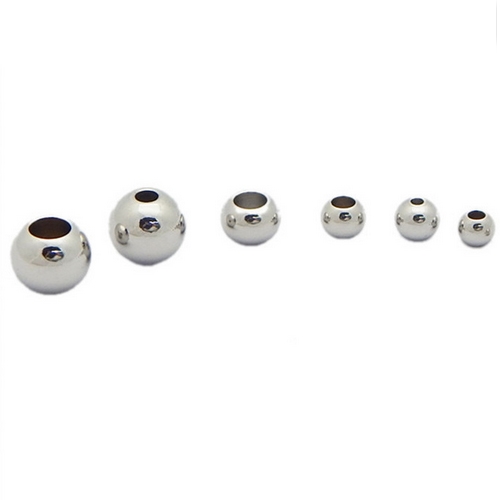 Šperky4U Ocelové kulička 8 mm s otvorem 3,5 mm - OK1099-08-035