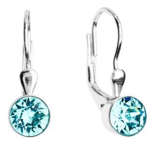 Stříbrné náušnice s krystaly Crystals from Swarovski® Light Turquoise