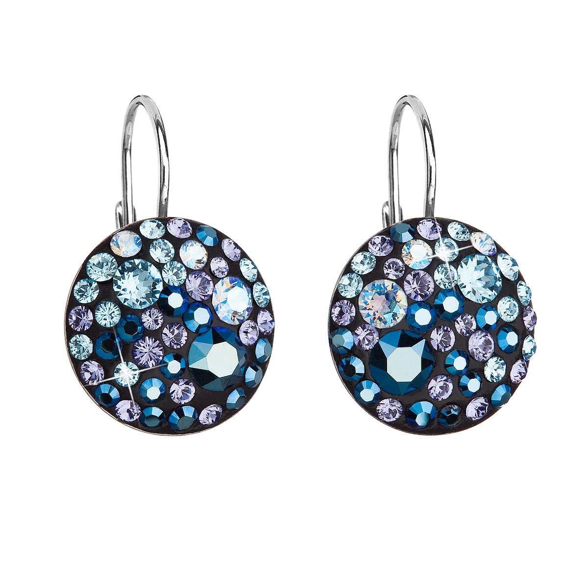 EVOLUTION GROUP CZ Stříbrné náušnice s krystaly Crystals from Swarovski® Blue Style - 31176.3