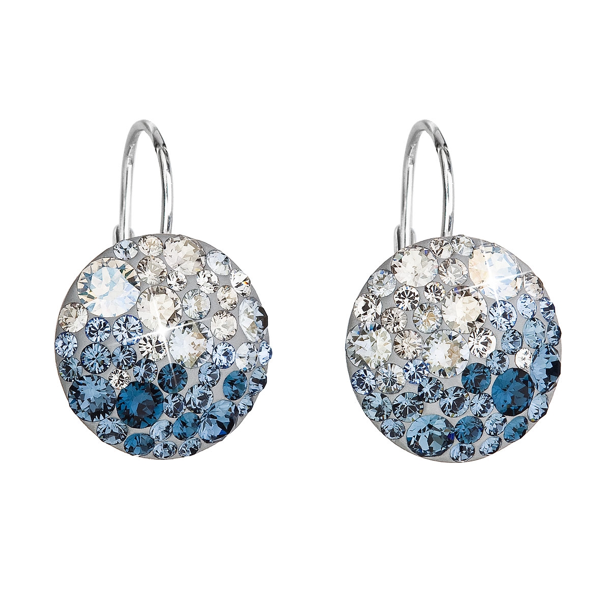 EVOLUTION GROUP CZ Stříbrné náušnice s krystaly Crystals from Swarovski® Ice Blue - 31176.3