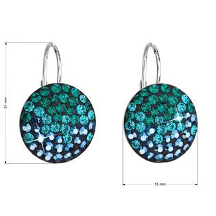 EG2055-MG Stříbrné náušnice s krystaly Crystals from Swarovski® Magic Green