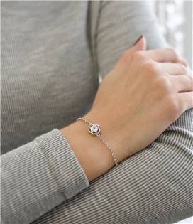 EG7057-CR Stříbrný náramek s tyrkysovým kamenem Crystals from Swarovski® Crystal