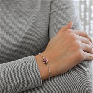 EG7057-RO Stříbrný náramek s tyrkysovým kamenem Crystals from Swarovski® Rose