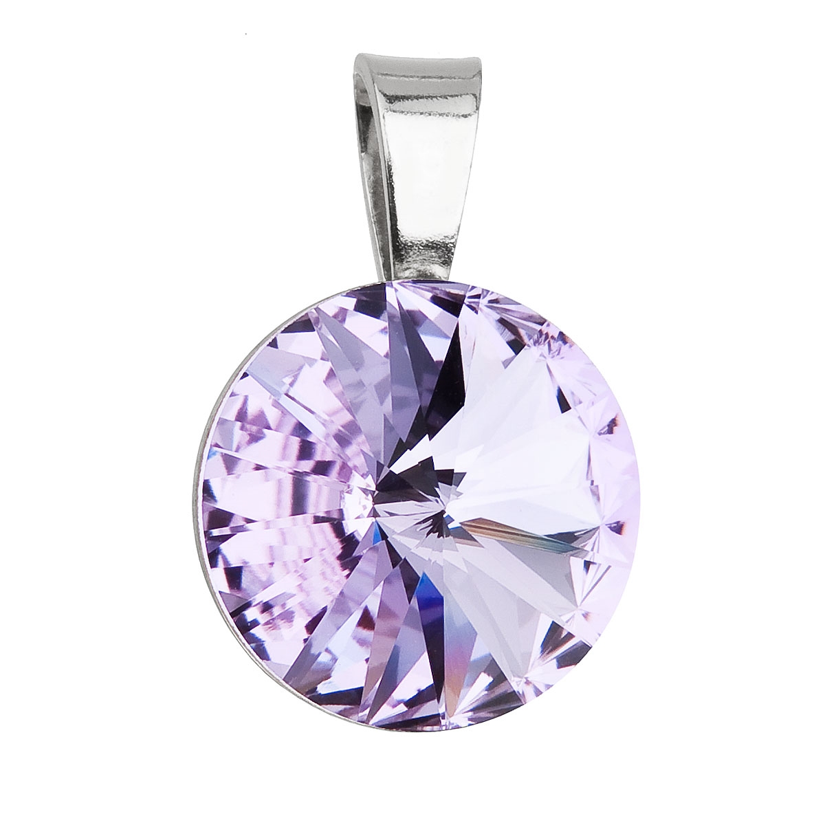 Strieborný prívesok rivoli Crystals from Swarovski® Violet
