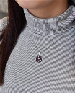 EG1081-DAM Stříbrný přívěšek s kameny Crystals from Swarovski® Dark Amethyst