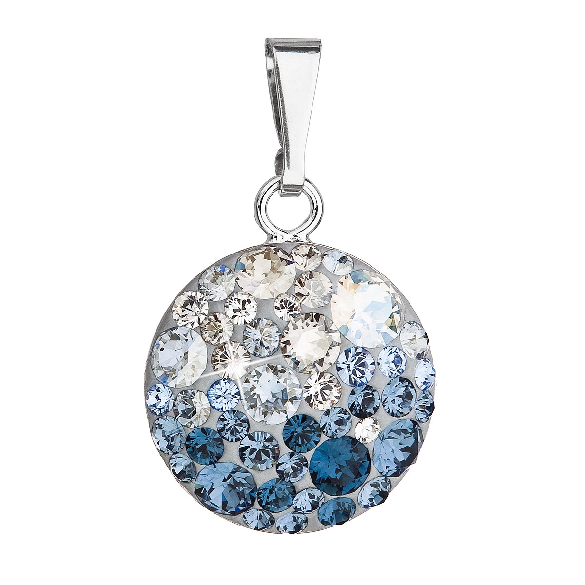 Strieborný prívesok s kameňmi Crystals from Swarovski ® Ice Blue