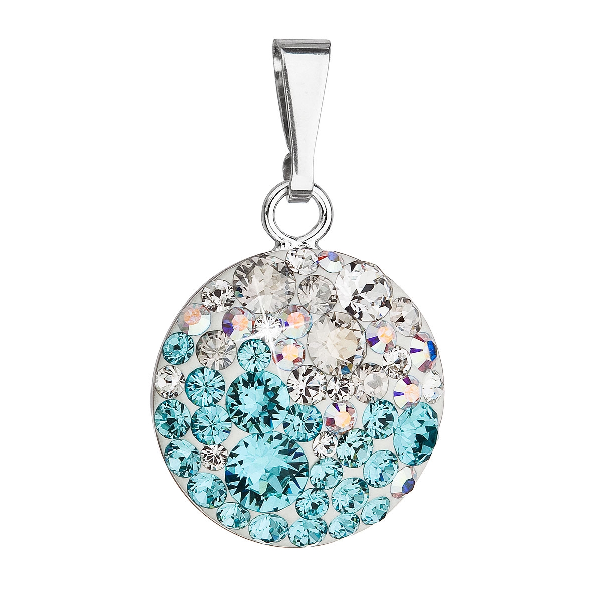 Strieborný prívesok s kameňmi Crystals from Swarovski® Light Turquoise