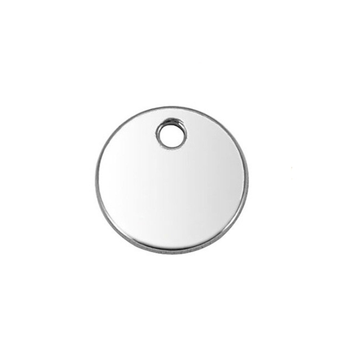 Šperky4U Ocelový přívěšek - mini kolečko 8 mm s otvorem - OK1158-08