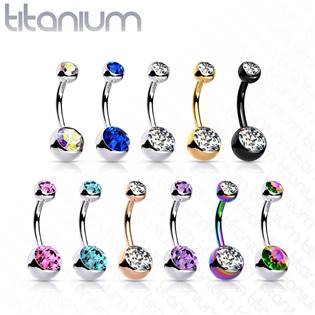 Piercing do pupíku vnitřní závit TITAN, 1,6 x 12 mm