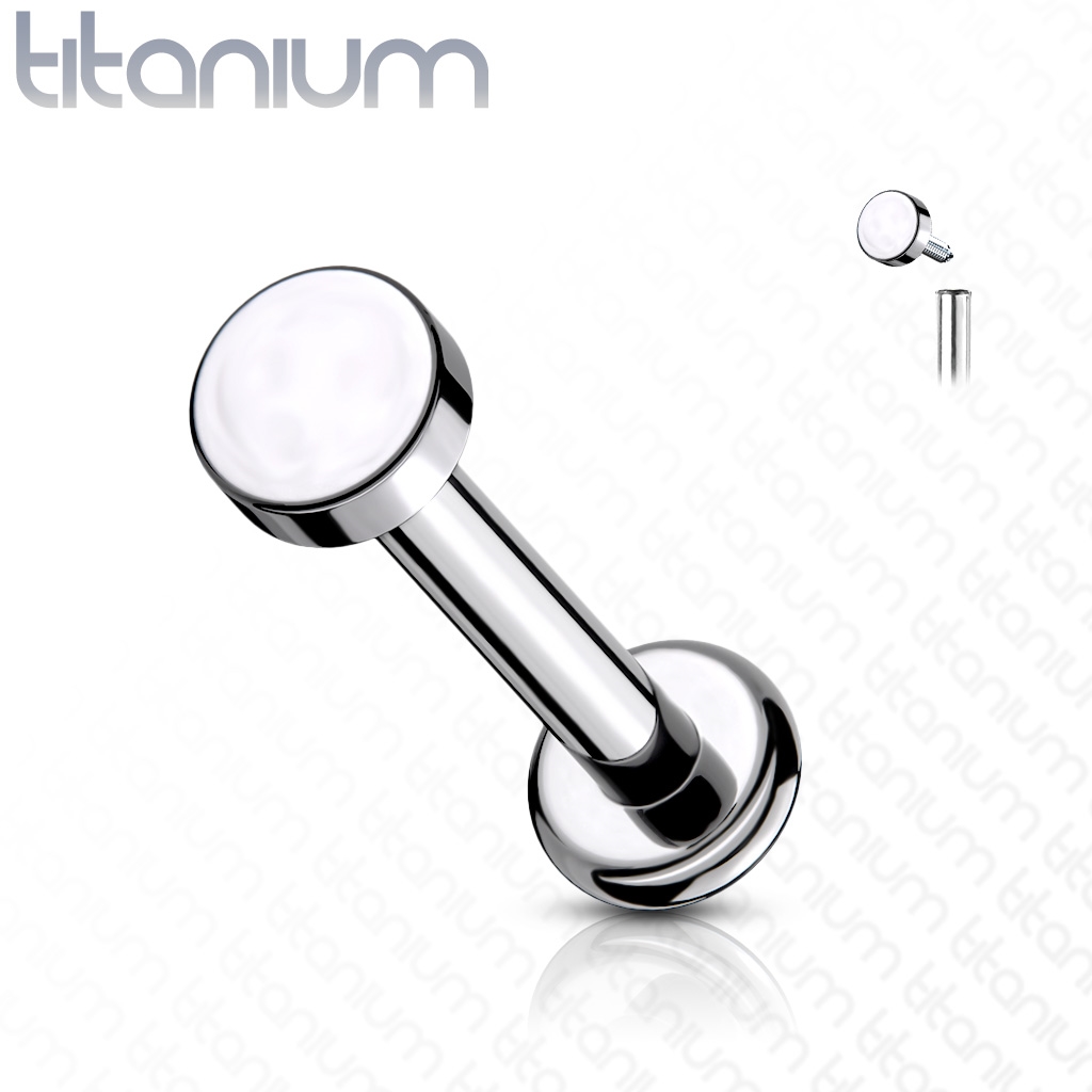 Šperky4U Piercing do brady - labreta titan 1,2 x 8 mm - TIT1097-1208-03