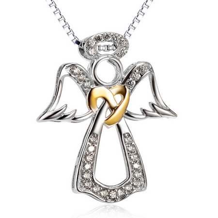 Strieborný náhrdelník anjelik