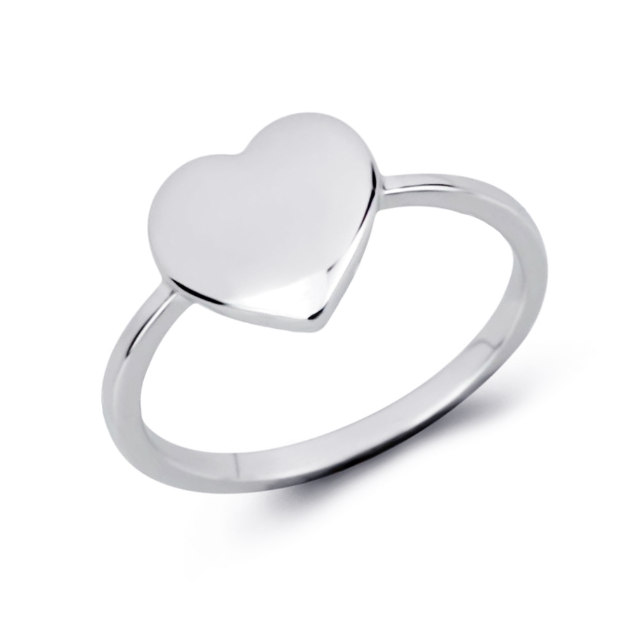 NUBIS® Stříbrný prsten srdce - velikost 57 - NB-5033-56