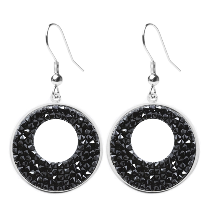 Náušnice VICTORY Crystals from Swarovski® BLACK JET
