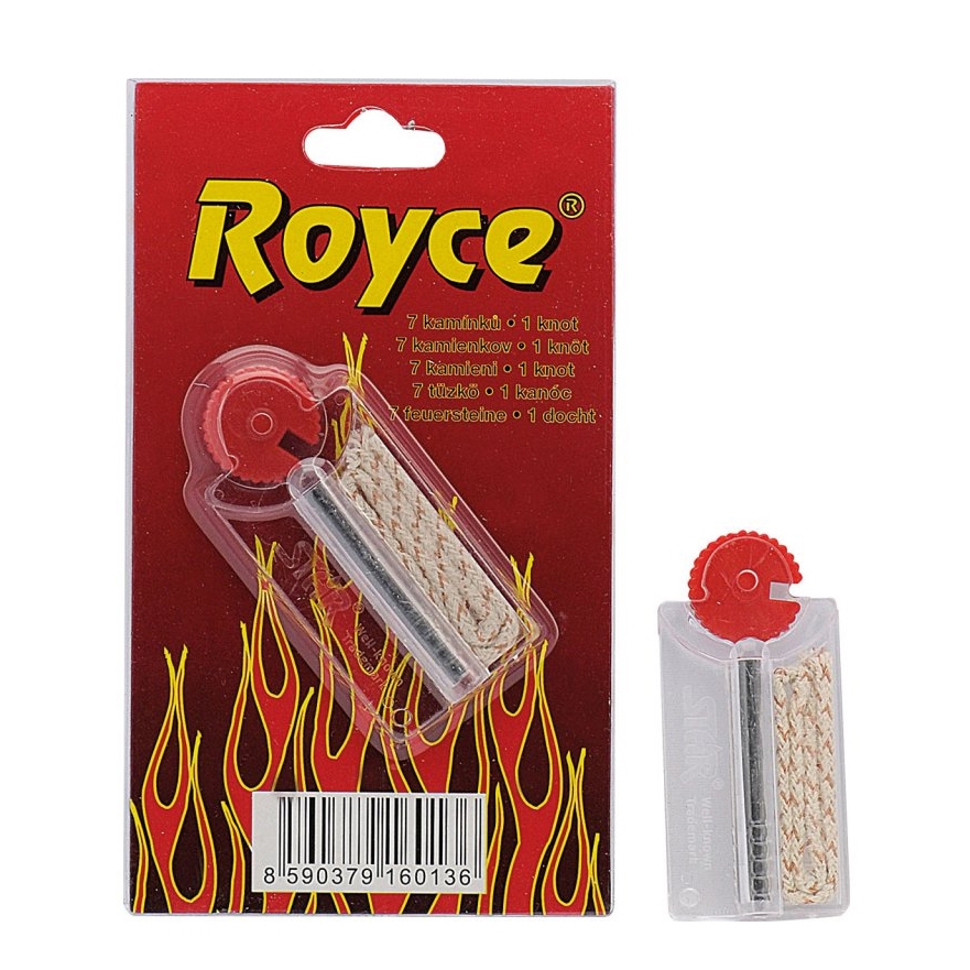 Royce® sada kamínky + knot do benzínového zapalovače - 16013
