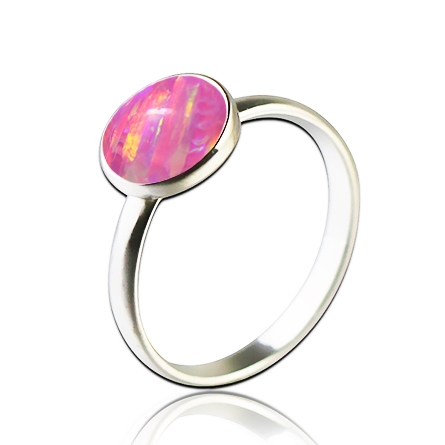 NUBIS® Stříbrný prsten s opálem - velikost 49 - NBP95-OP22-48