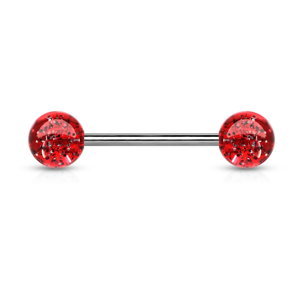 Šperky4U Piercing do jazyka akrylát - PJ01148-R