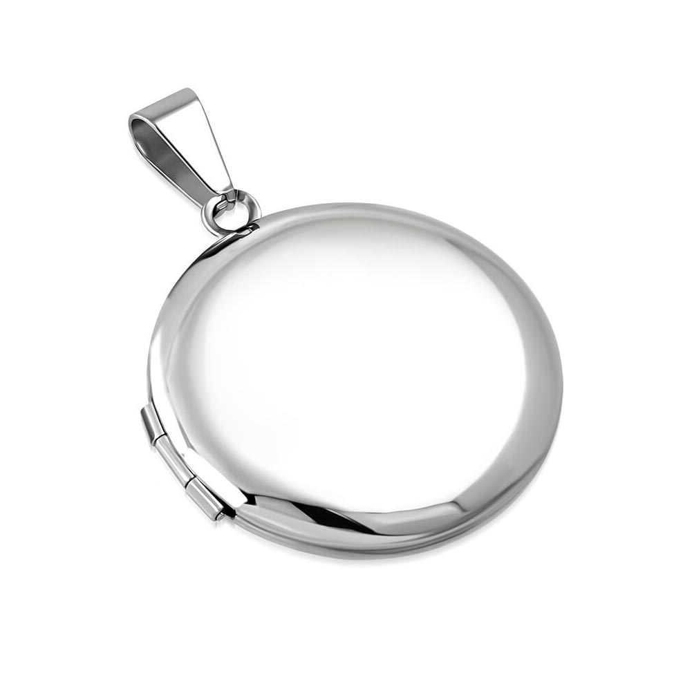 Šperky4U Ocelový přívěšek - medailon otevírací kruh - OPP1770-ST