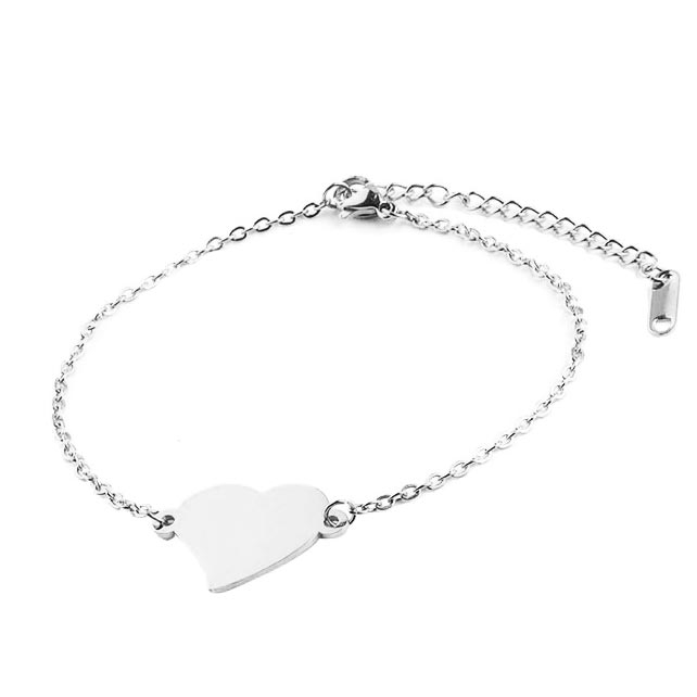 Šperky4U Ocelový náramek srdce - OPA1646-ST