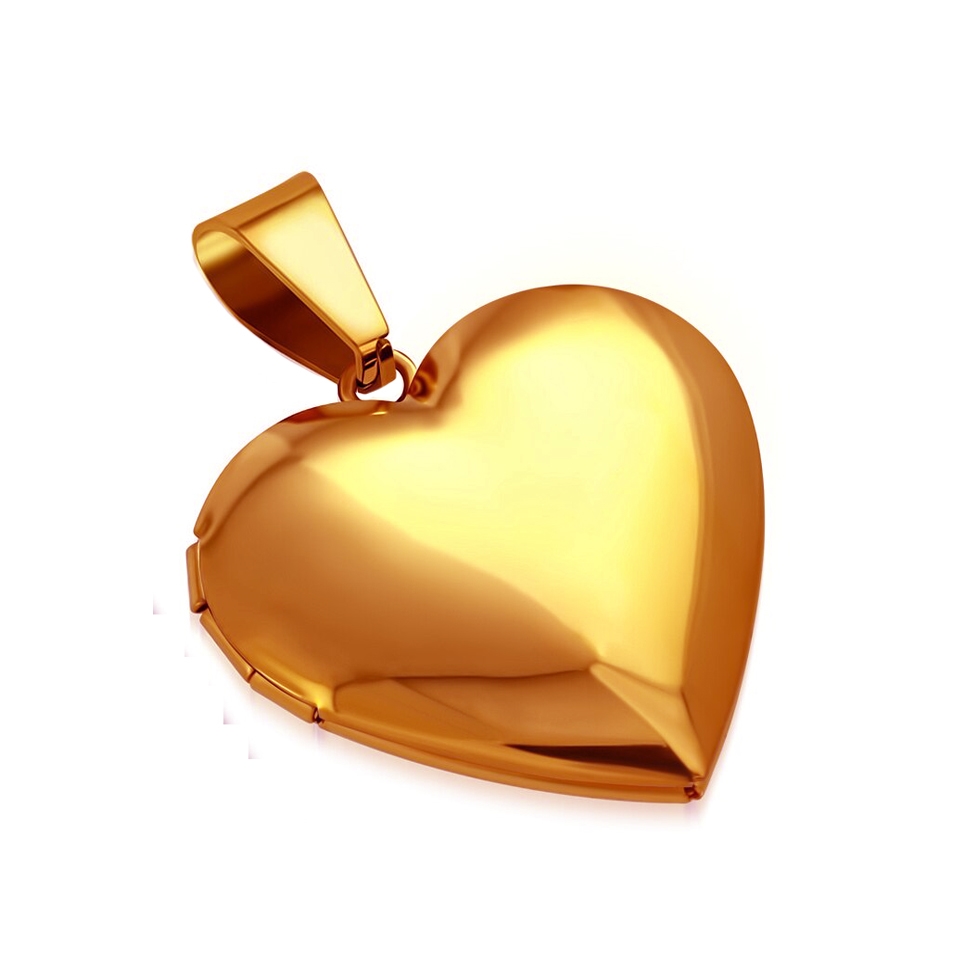 Šperky4U Ocelový přívěšek - medailon otevírací srdce - OPP1773-M