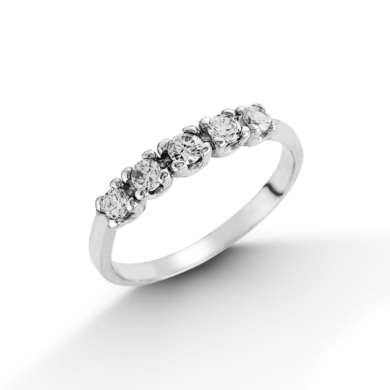 Šperky4U Stříbrný prsten se 5ti zirkony - velikost 52 - ZB22253-52