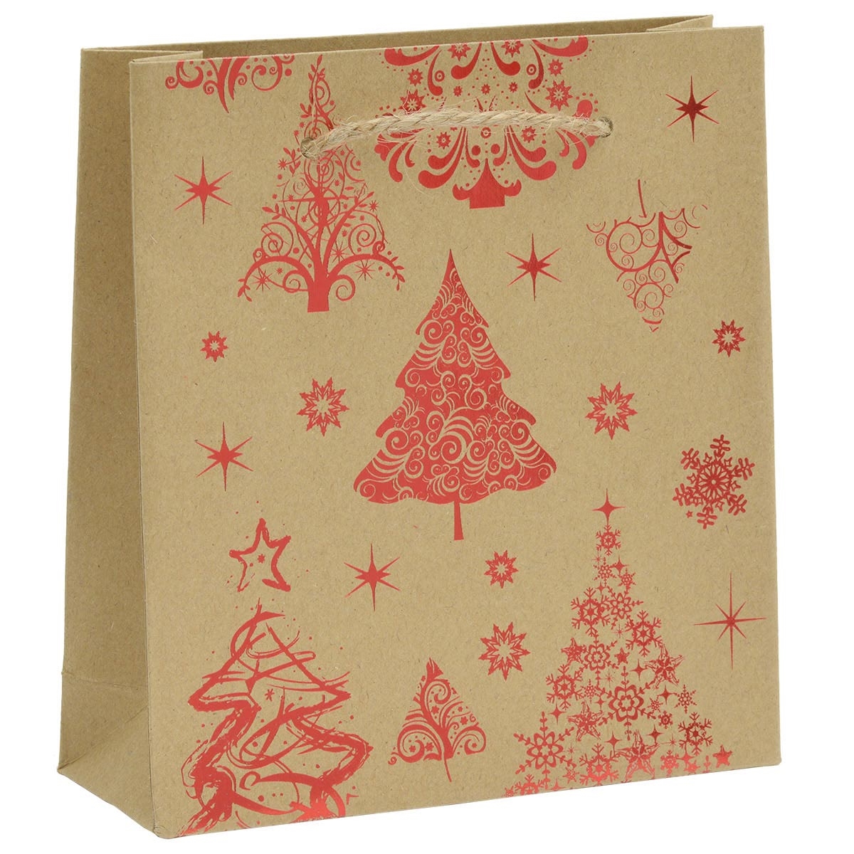 Vánoční dárková taška - červený motiv