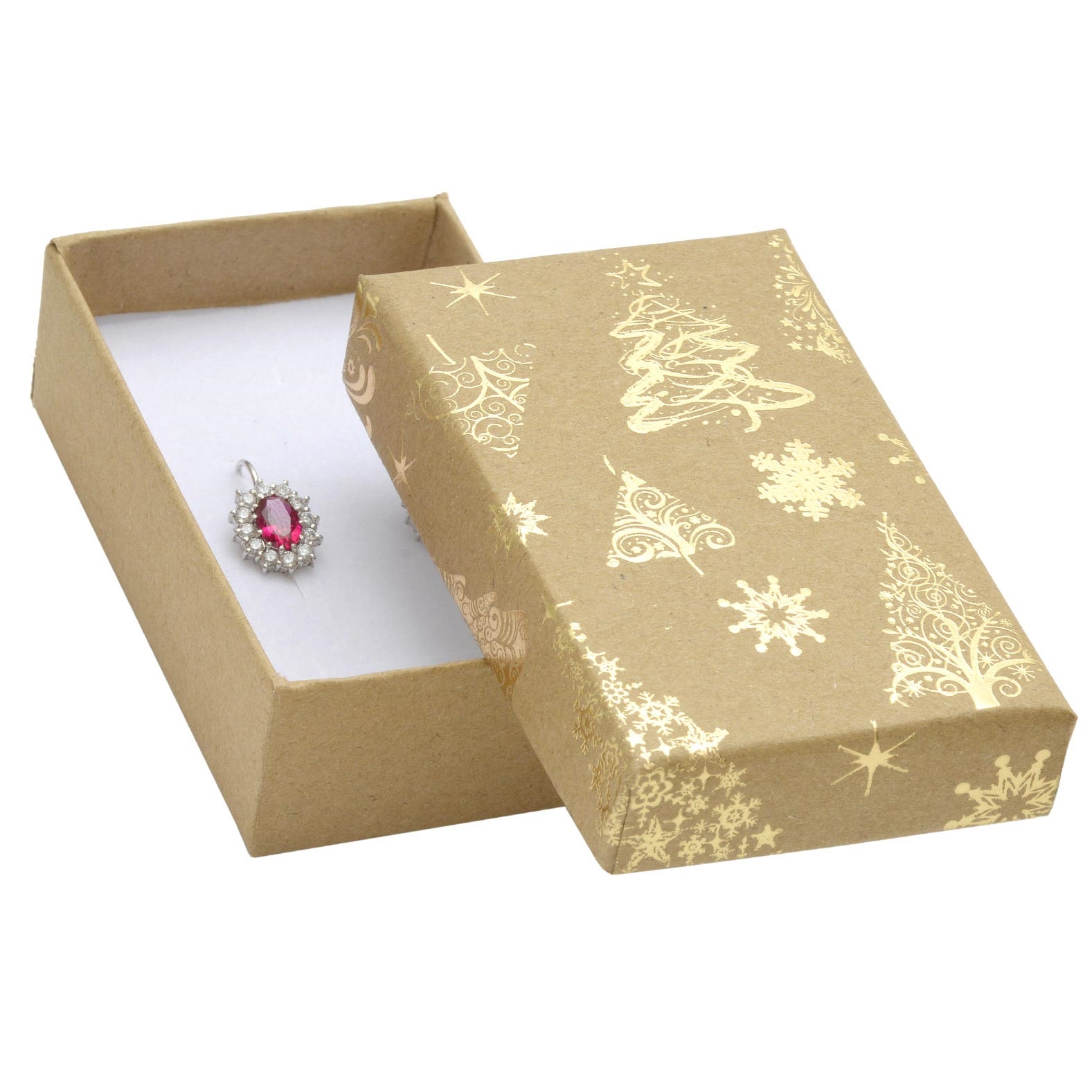 Vianočná darčeková krabička na súpravu - zlatý motív