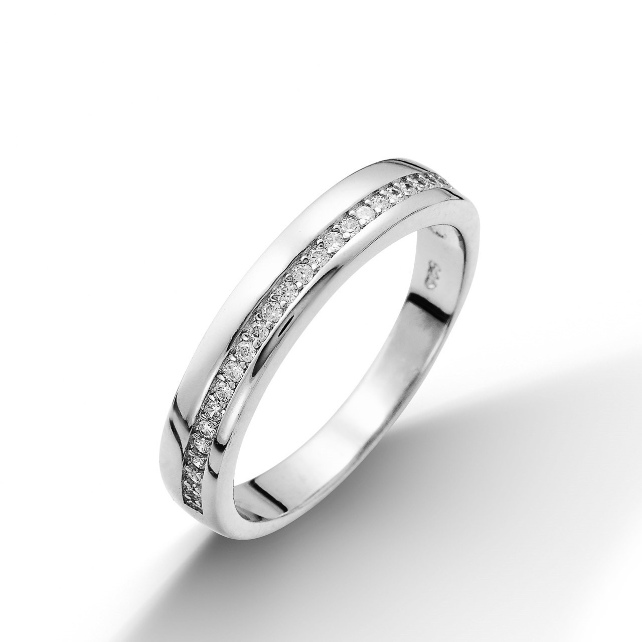 NUBIS® Stříbrný prsten se zirkony - velikost 55 - NB-5025-55