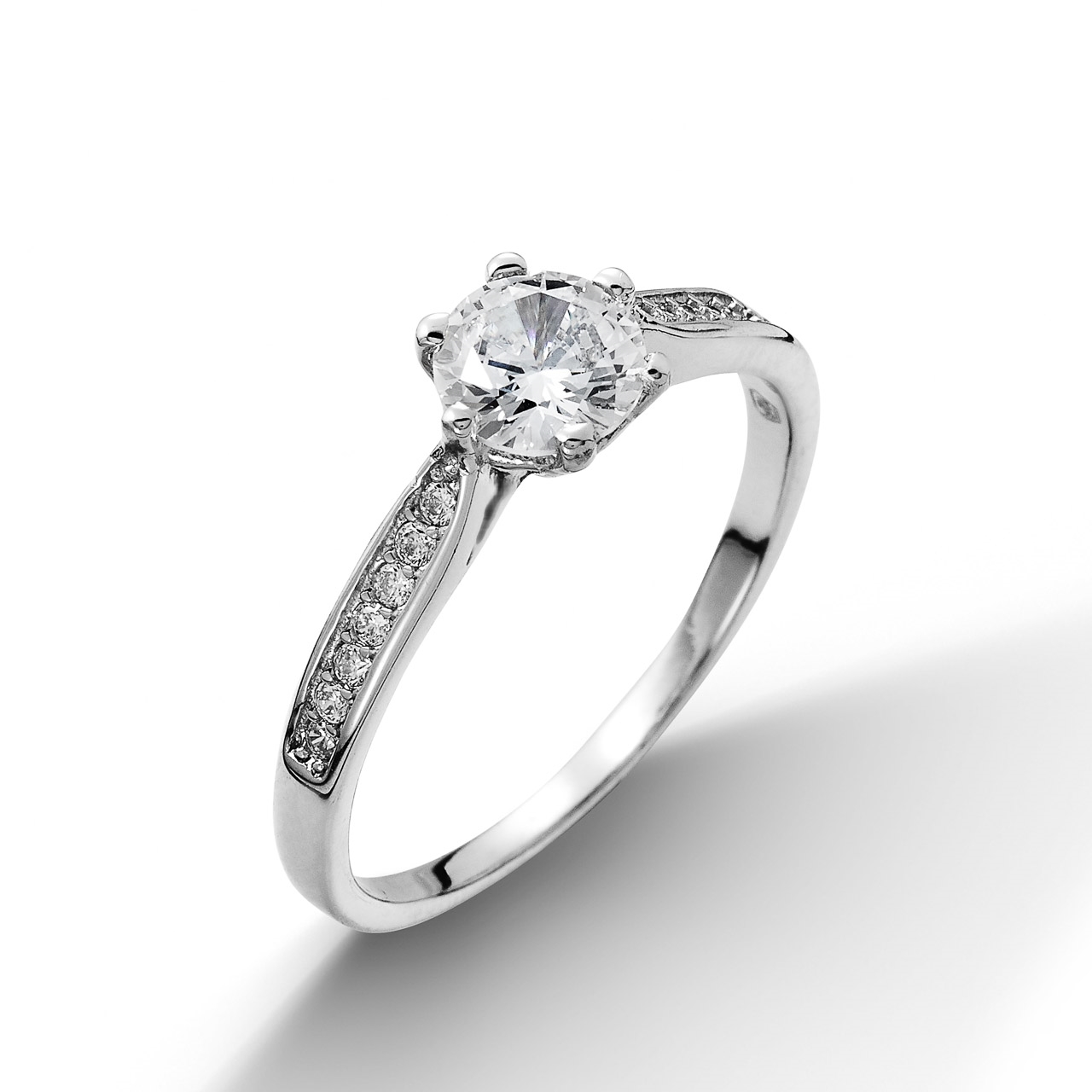NUBIS® Stříbrný prsten se zirkony - velikost 60 - NB-5003-60