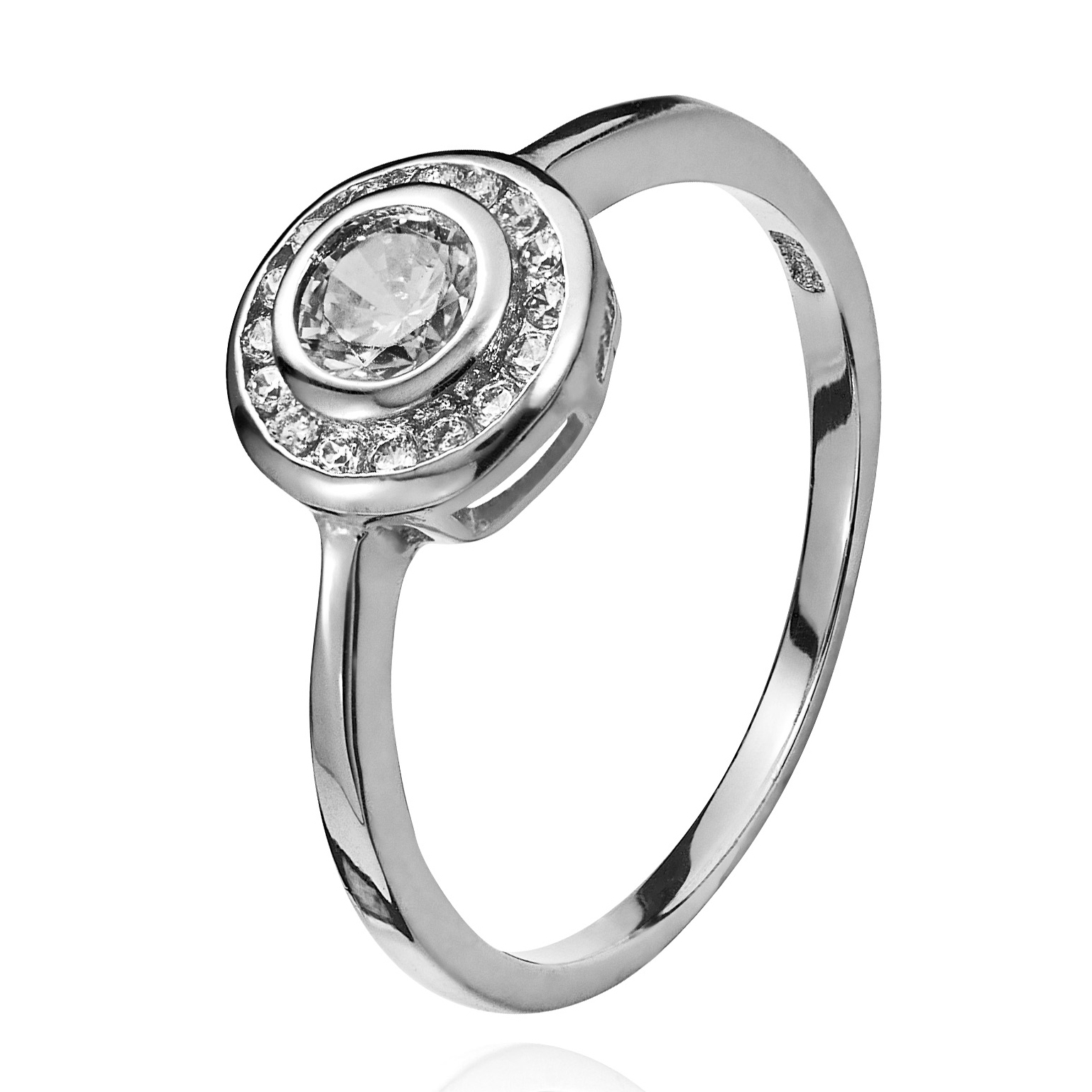 NUBIS® Stříbrný prsten se zirkony - velikost 61 - NB-5001-62
