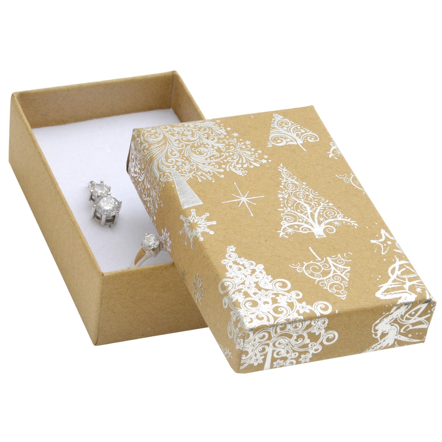 Vianočná darčeková krabička na súpravu - strieborný motív
