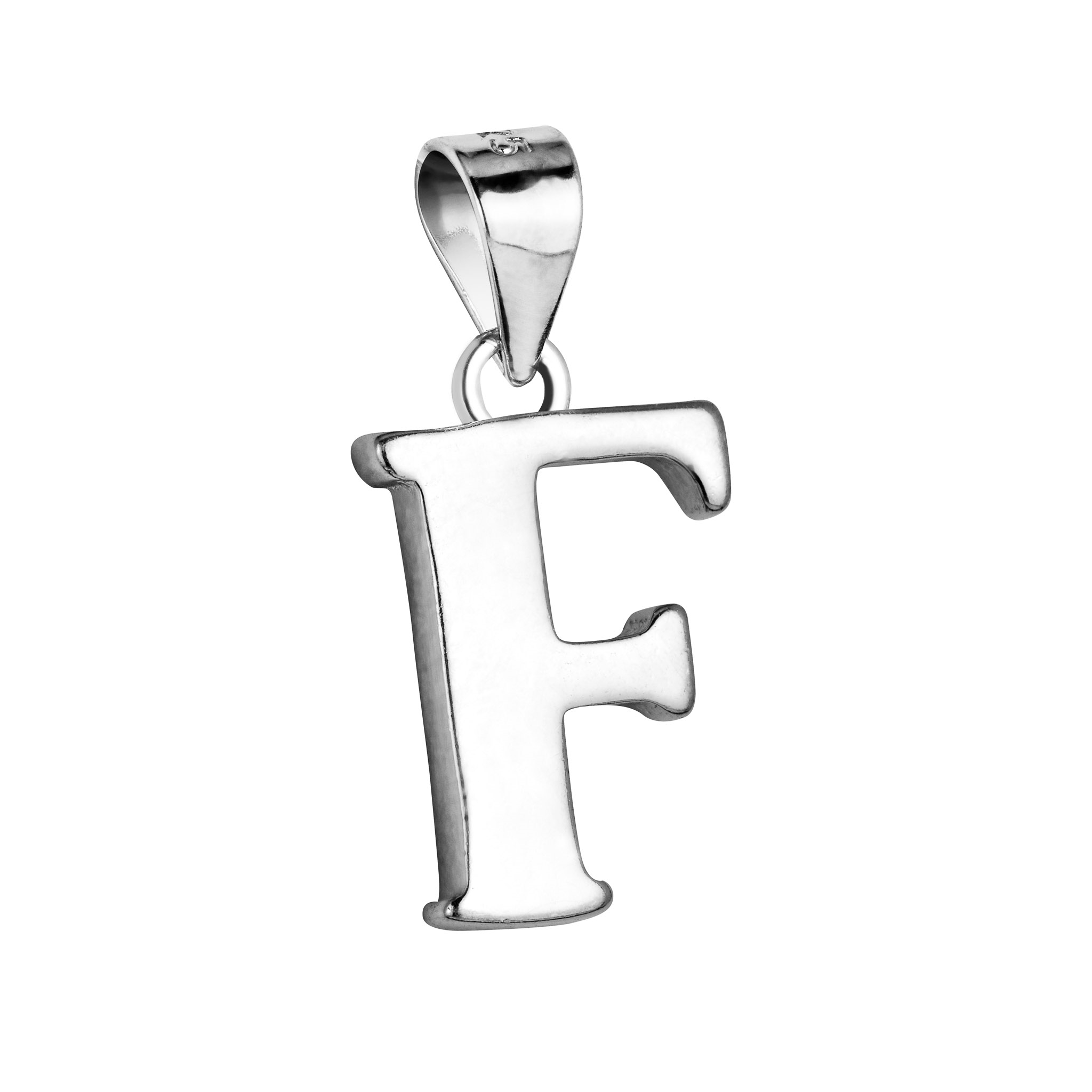 Strieborný prívesok - písmeno "F"