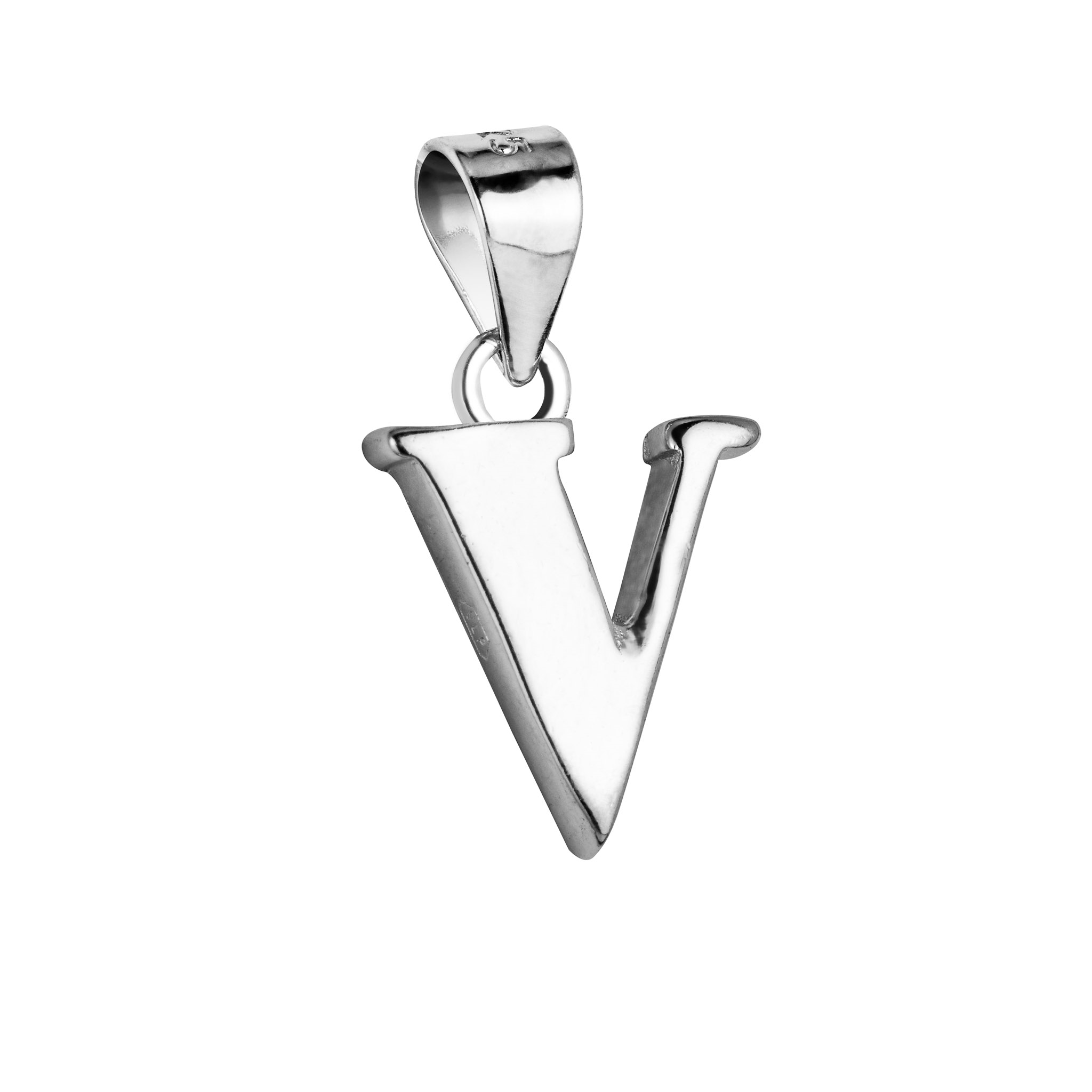Strieborný prívesok - písmeno "V"