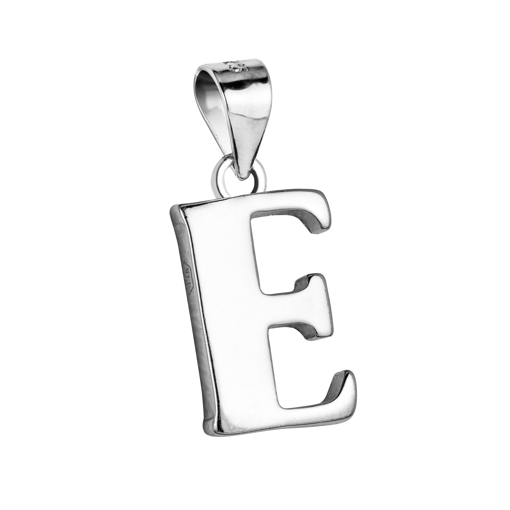 Strieborný prívesok - písmeno "E"