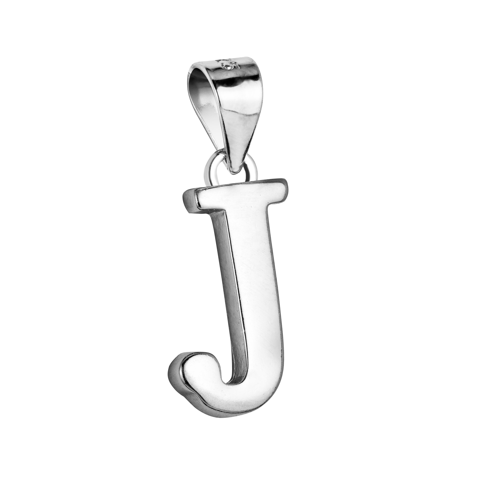 Strieborný prívesok - písmeno "J"