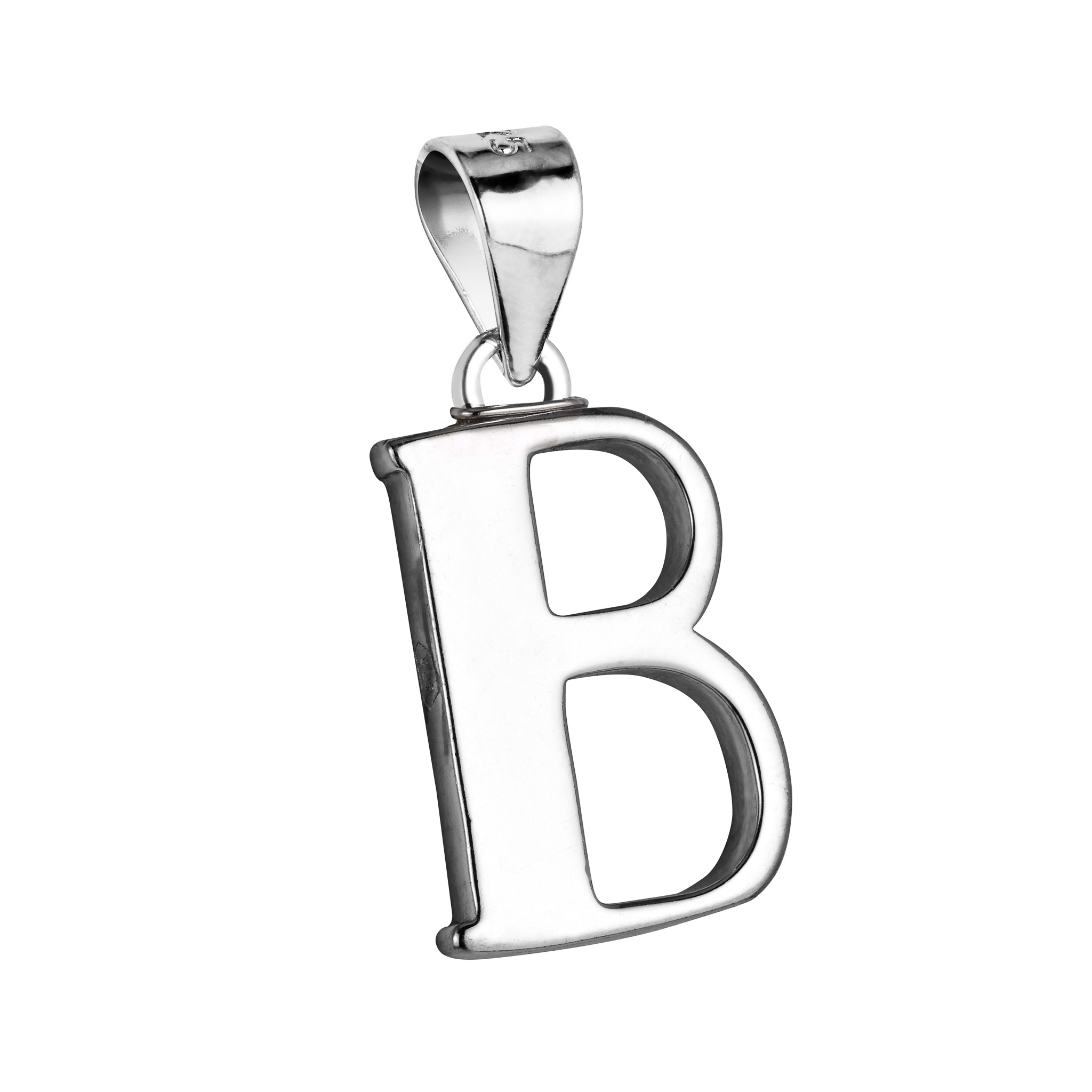 Strieborný prívesok - písmeno "B"