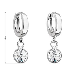 EG2227-CR Stříbrné visací náušnice s krystalem Crystals from Swarovski® Crystal