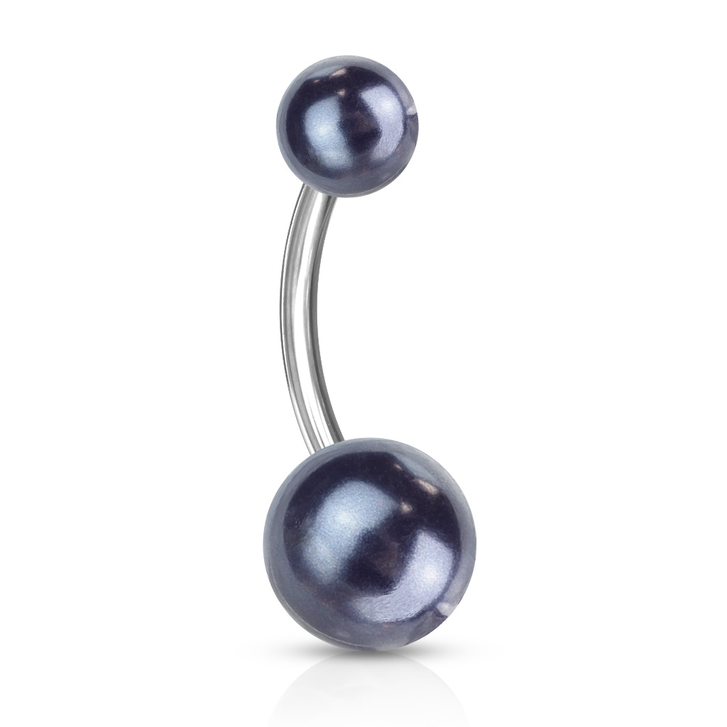 Šperky4U Piercing do pupíku - perličky - BA01093-K