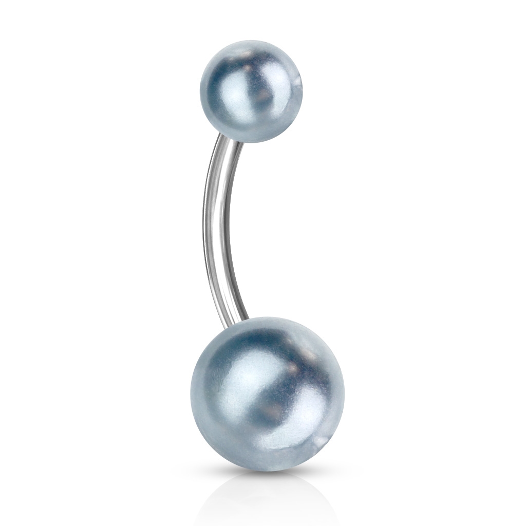 Šperky4U Piercing do pupíku - perličky - BA01093-LB