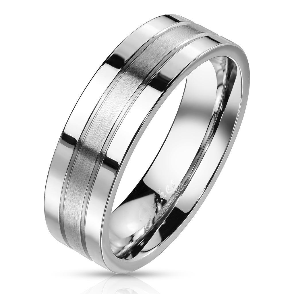 Šperky4U OPR1406 Dámský snubní prsten šíře 6 mm - velikost 60 - OPR1406-6-60