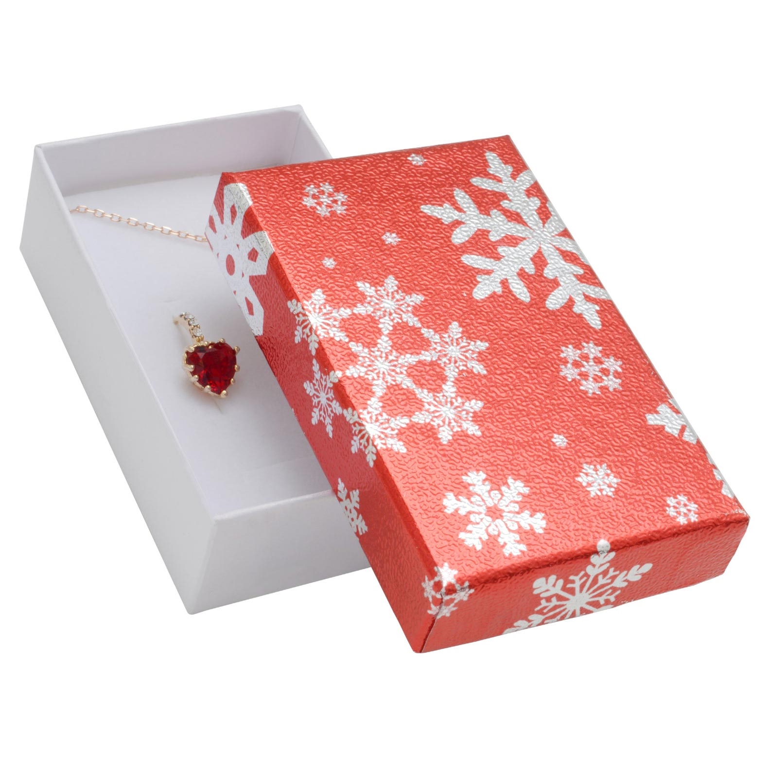 Vianočná darčeková krabička na súpravu - červené viečko