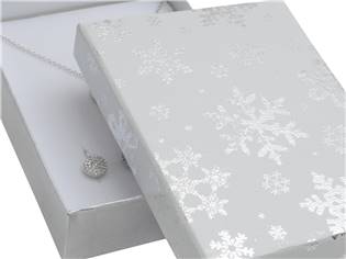 Vánoční dárková krabička na soupravu - bílá