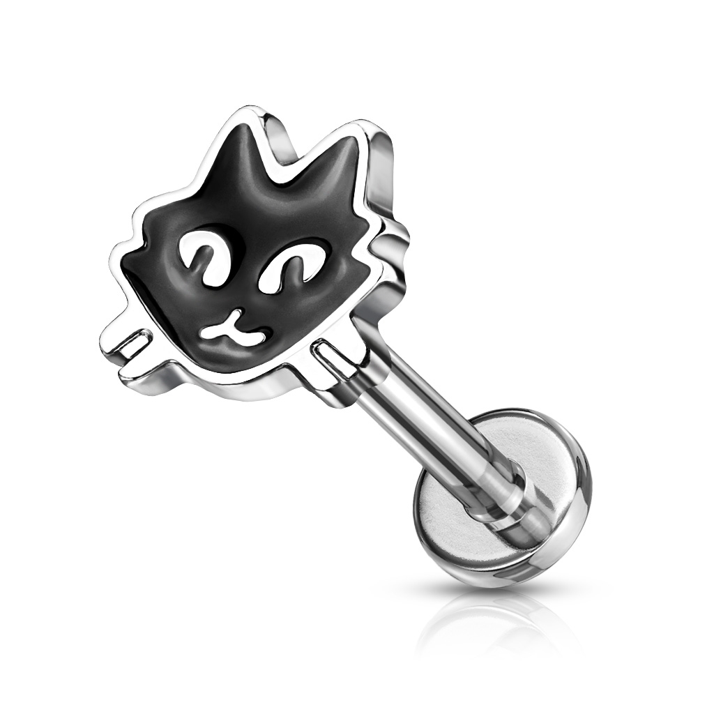 Piercing do brady - labreta mačka
