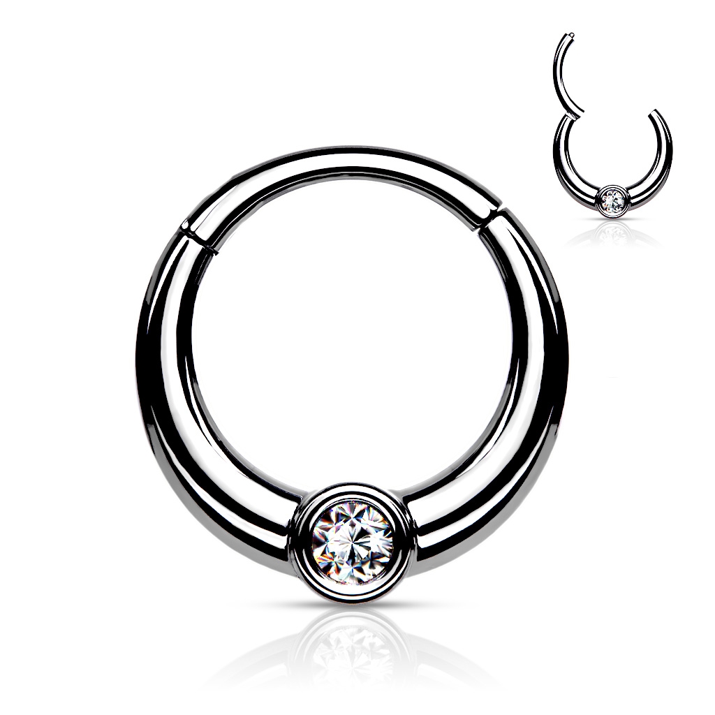 Šperky4U Ocelový piercing do nosu - tragus / helix / septum - NS0037-ST