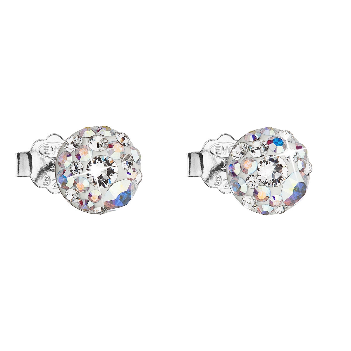 EVOLUTION GROUP CZ Stříbrné náušnice s krystaly Crystals from Swarovski® AB - 31136.2 AB