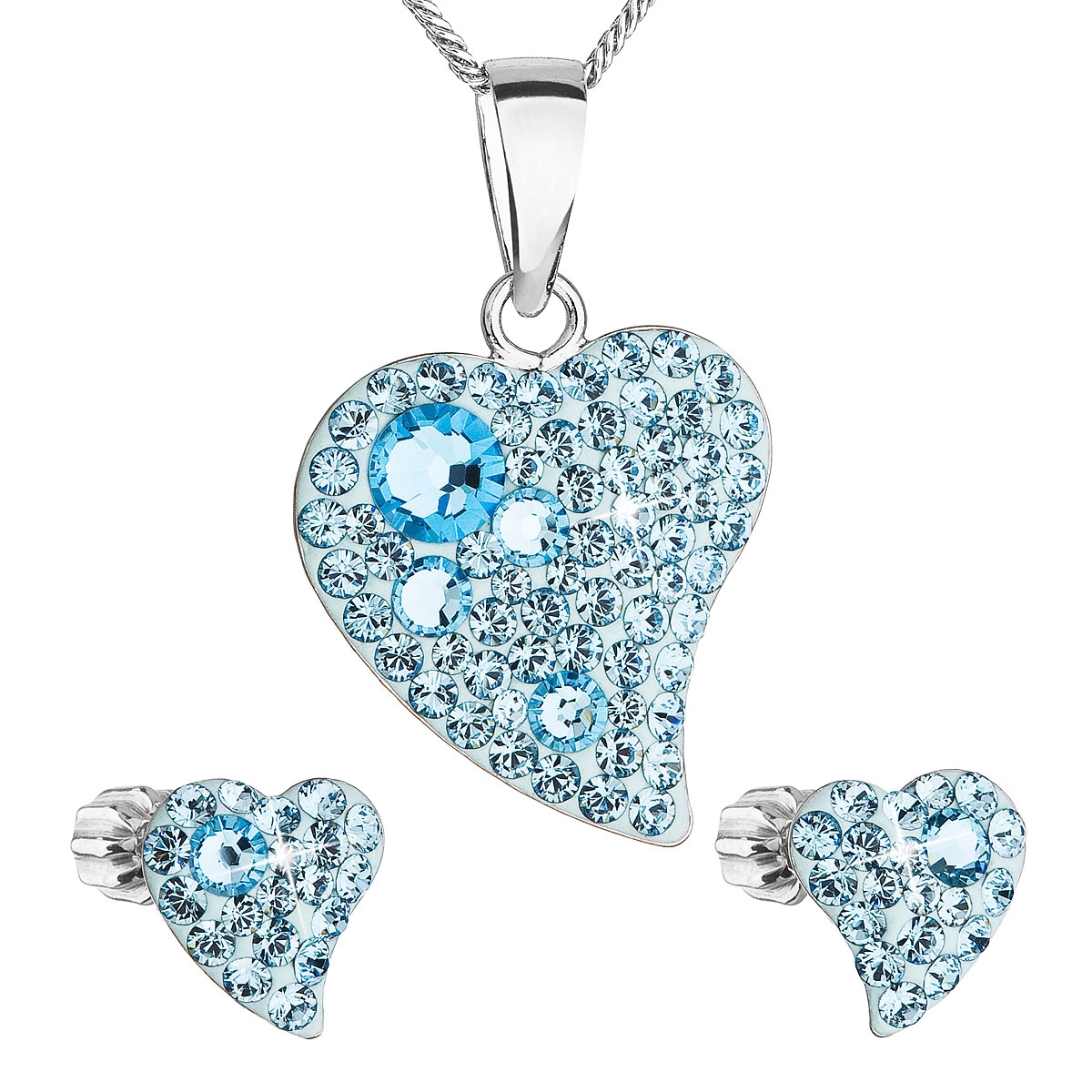 Súprava šperkov s kryštálmi Swarovski náušnice, retiazka a prívesok39170.3