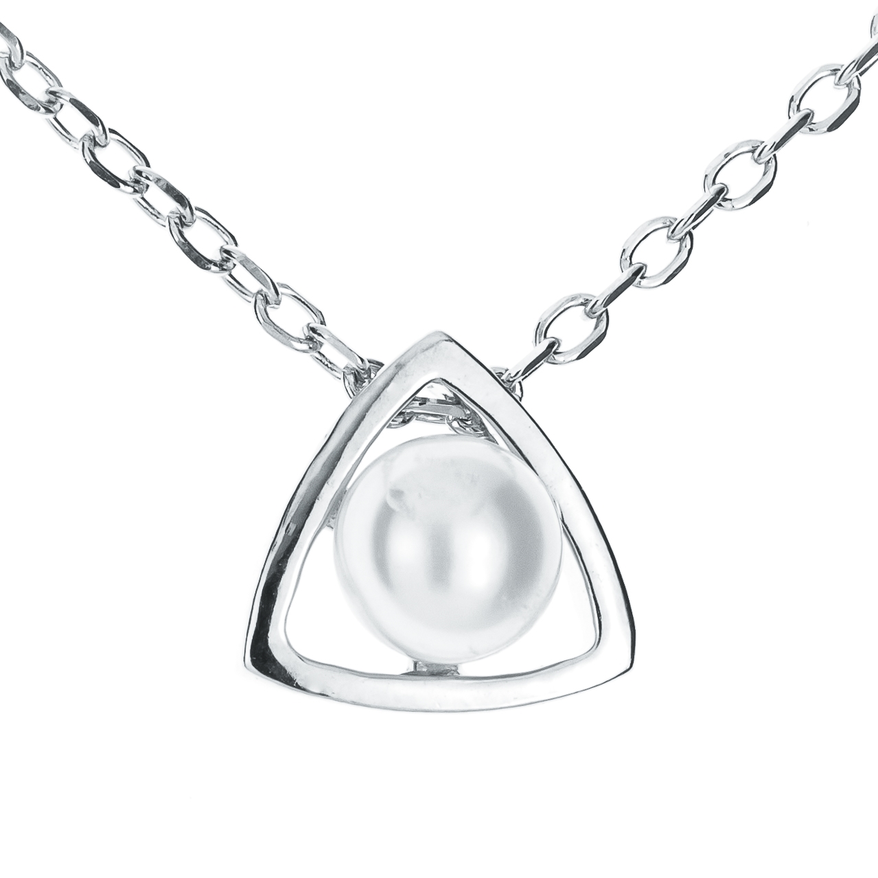Strieborný náhrdelník s prírodnou perlou