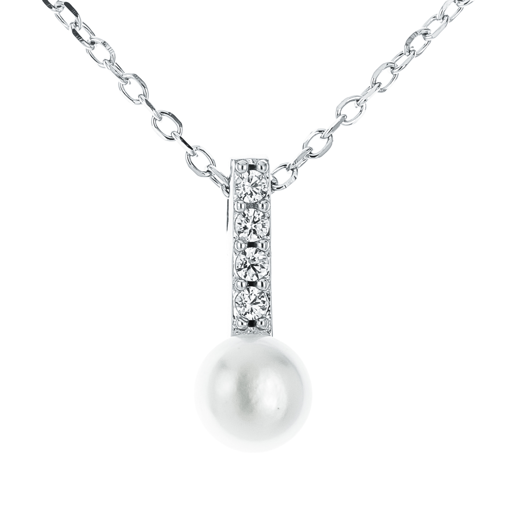 Strieborný náhrdelník s prírodnou perlou
